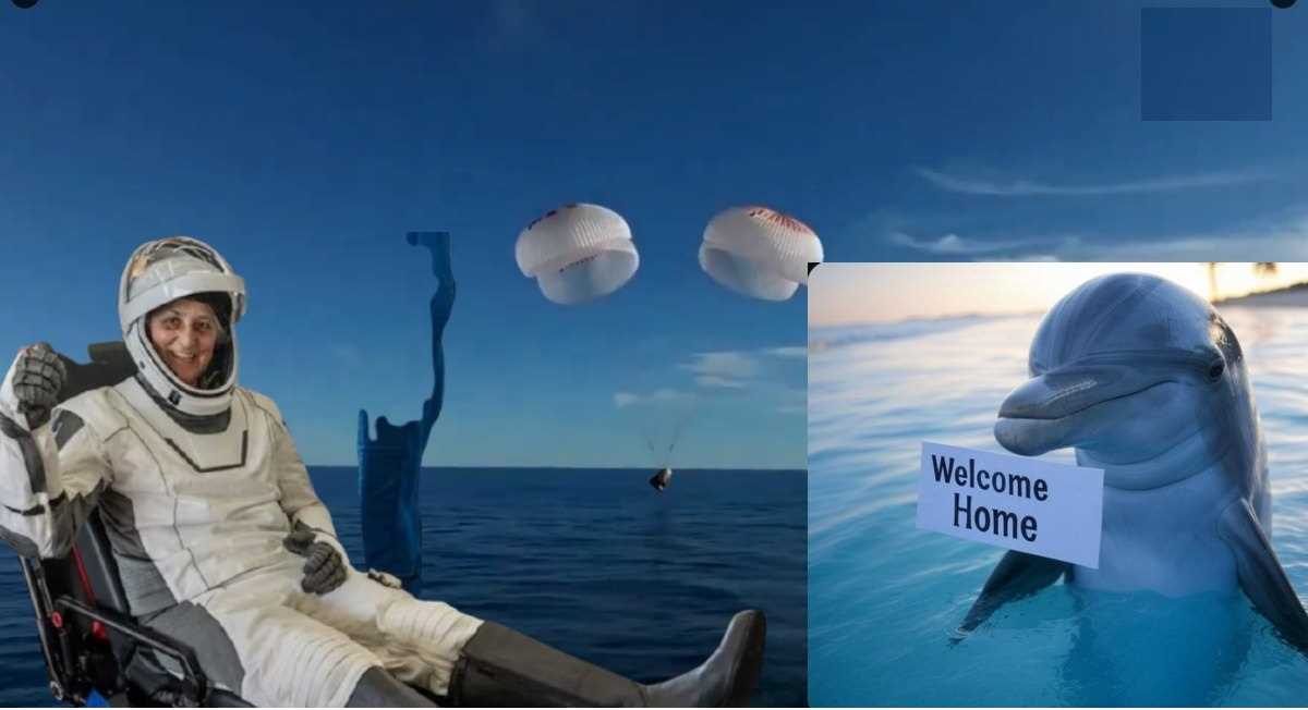 धरती पर सुनीता विलियम्स की सुरक्षित वापसी, समुद्र में डॉल्फिन्स ने किया स्वागत